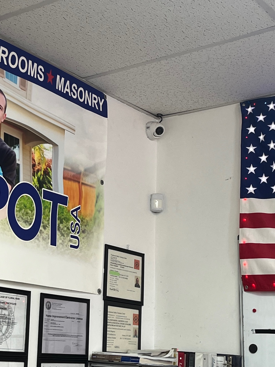 Dome security camera office installation Window Depot South Hempstead Nassau County NY
